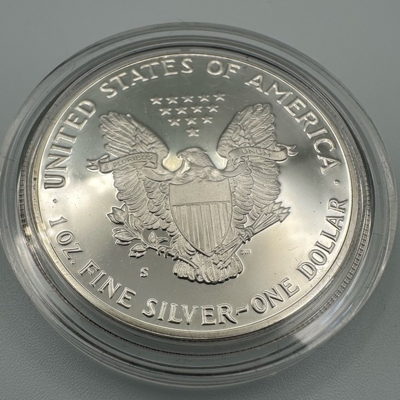 1987-S Proof American Silver Eagle w/ COA & Boxes - Picture 8 of 12